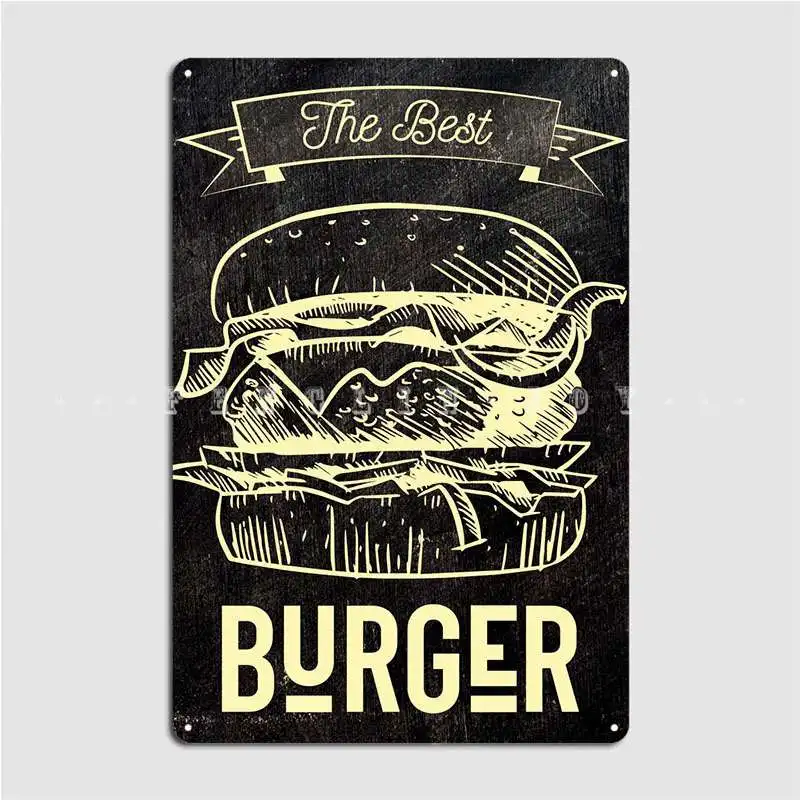 Home Cinema Food - Lezzetli Burger Fast Food Metal Tabela