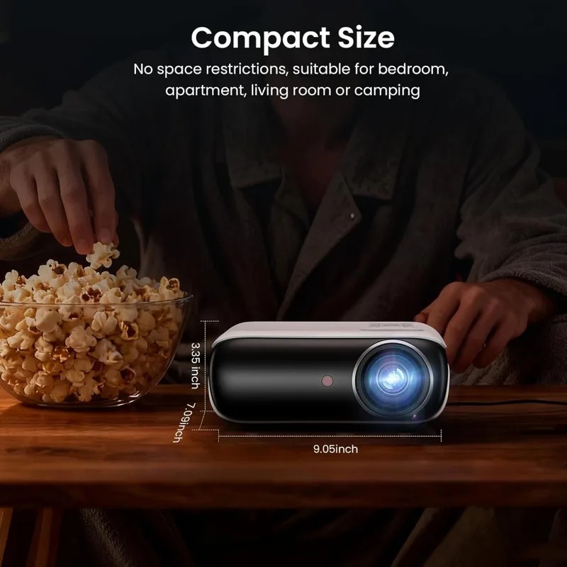 Home Cinema Bluetooth 5.1 - Yerli 1080P Ev Tipi Projektör, 4K