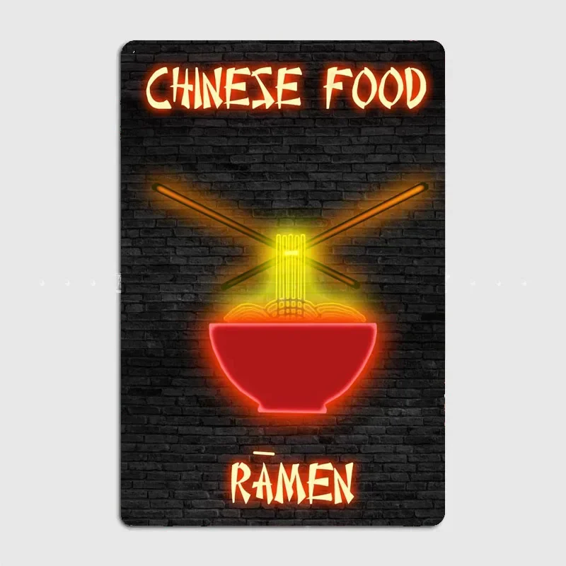 Home Cinema Food - Ramen Yemek Neon Tabela Metal Tabela