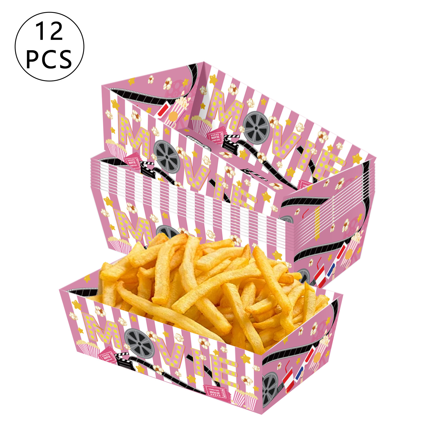 Home Cinema Food - Tek Kullanımlık Sinema Kağıt Yiyecek Kapları
