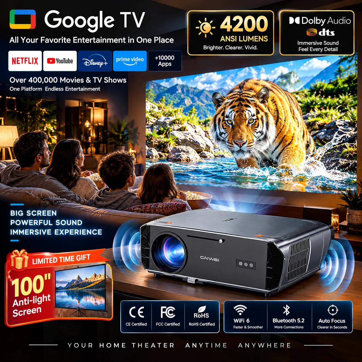 Home Cinema Focal - 4200 ANSI 4K HDR UHD Video