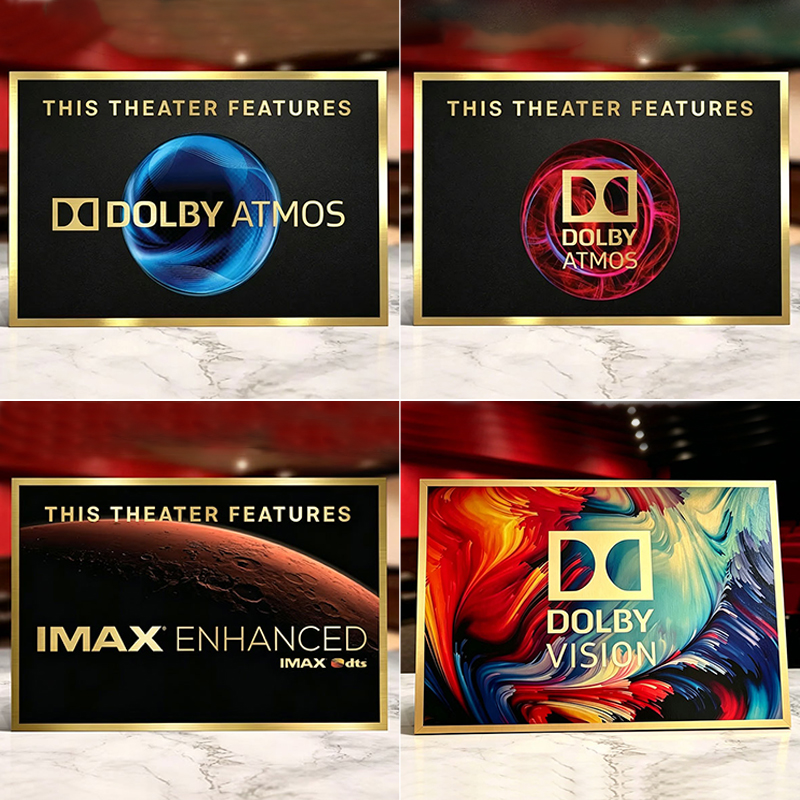 Home Cinema Atmos - Vintage Dolby Atmos Ev Sineması Tabelası