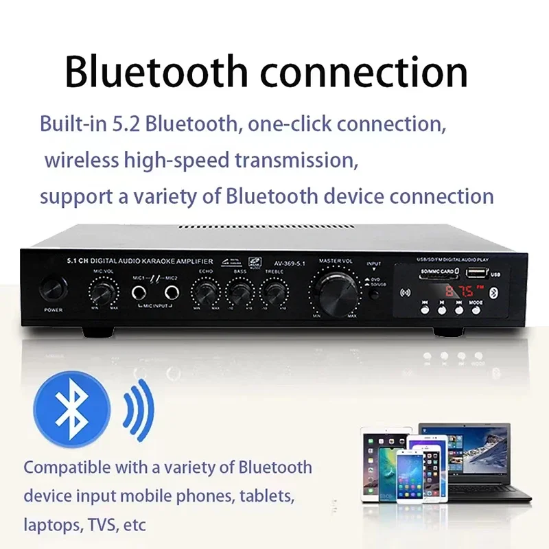 Yüksek Güç Amplifikatörü AV-36 - Home Cinema Bluetooth 5.1 incelemesi ve fiyatı