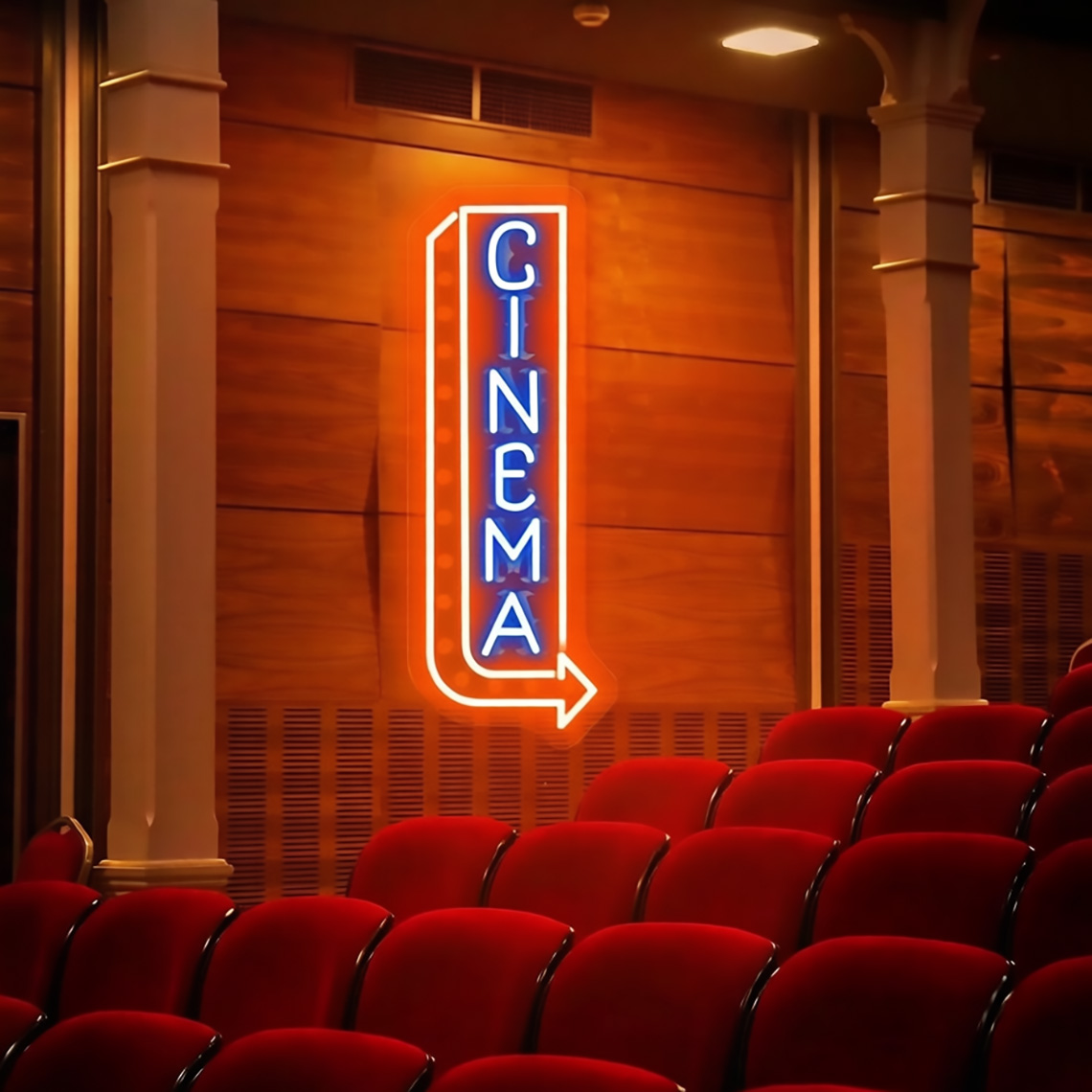 Sinema Neon Tabelası Sinema Pa - Home Cinema Food incelemesi ve fiyatı