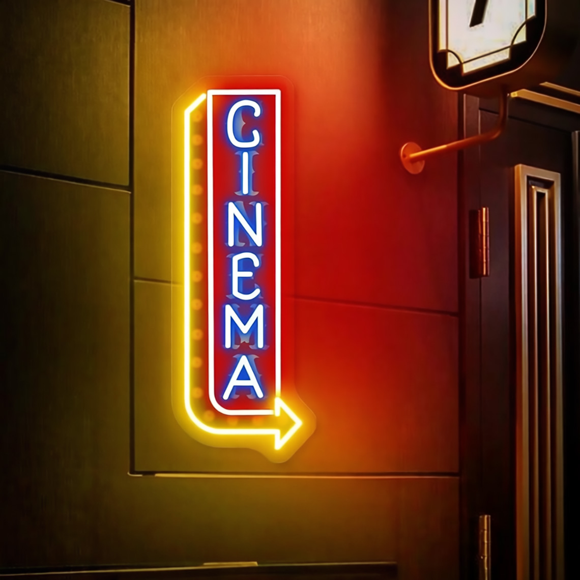 Sinema Neon Tabelası Sinema Pa - Home Cinema Food incelemesi ve fiyatı