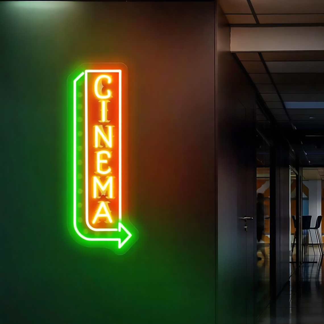 Sinema Neon Tabelası Sinema Pa - Home Cinema Food incelemesi ve fiyatı