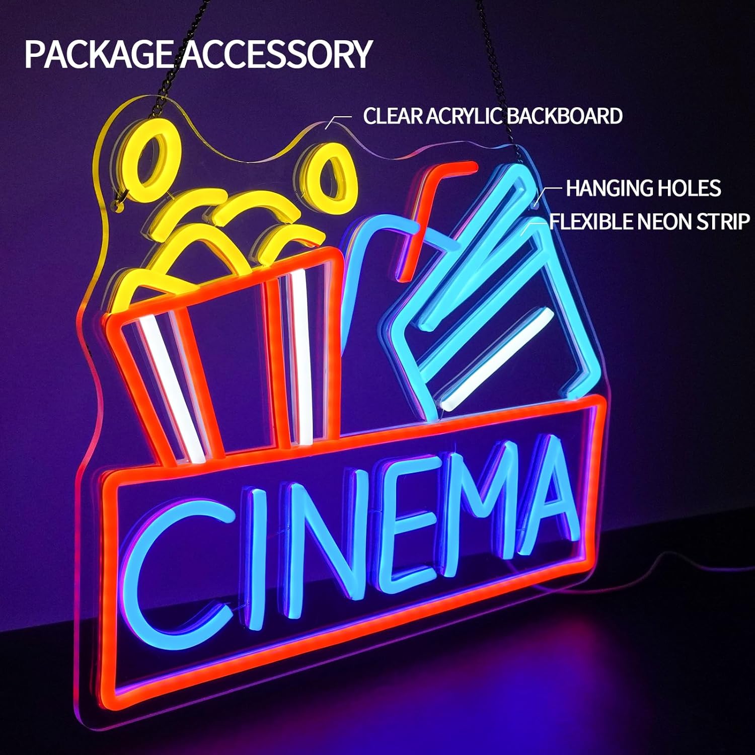 Popcorn Neon Tabelası Kısılabi - Home Cinema Food incelemesi ve fiyatı
