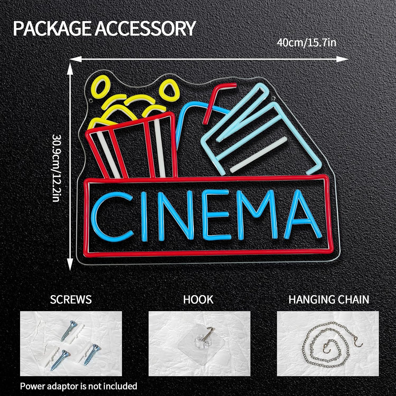 Popcorn Neon Tabelası Kısılabi - Home Cinema Food incelemesi ve fiyatı